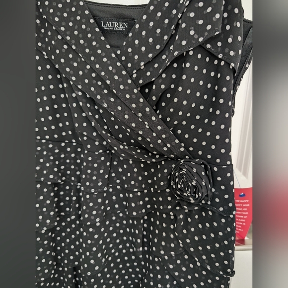 Lauren Ralph Lauren, Black/White polka dot dress, new with tags - Picture 3 of 4